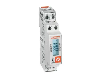 Produktfoto 1 von Lovato DMED Energiemessgerät LCD 85 mm x 17.5 mm Einphasiger Energiezähler, 6-stellig / 1-phasig 1 Ausg. Impulsausgang