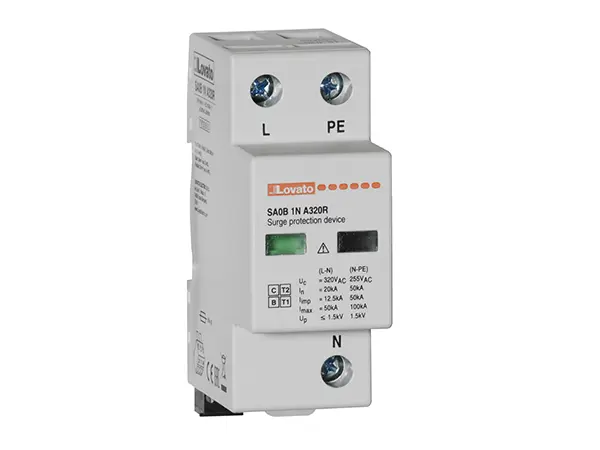 Produktfoto 1 von Lovato, Überspannungsschutz, 1-phasig, 1.5 kV 50 kA DIN-Hutschiene SA0B SA0B1