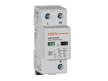 Produktfoto 1 von Lovato, Überspannungsschutz, 1-phasig, 1.5 kV 50 kA DIN-Hutschiene SA0B SA0B1