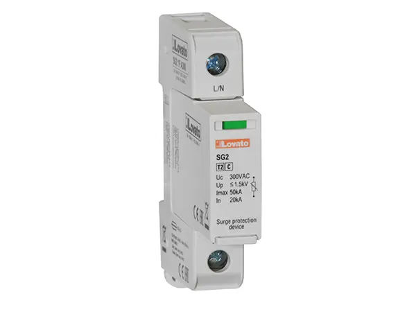 Lovato, Überspannungsschutz, 1-phasig, 1.5 kV 50 kA DIN-Hutschiene SG2 SG21