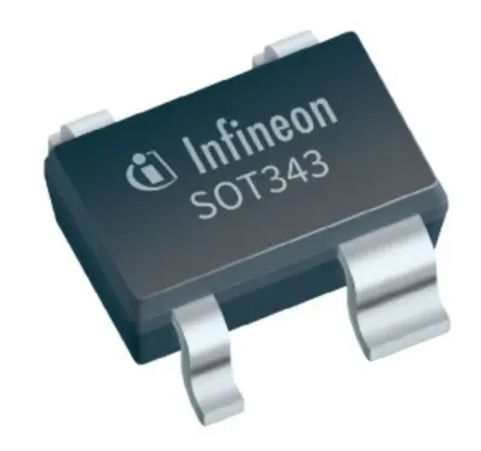 Produktfoto 1 von Infineon Oberfläche HF-Transistor NPN 12 V / 150 mA, SOT-343 4-Pin