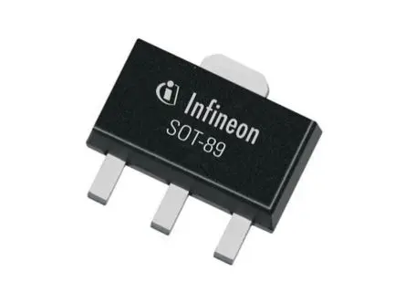 Produktfoto 1 von Infineon Oberfläche HF-Transistor NPN 5 V / 250 mA, SOT-89 4-Pin