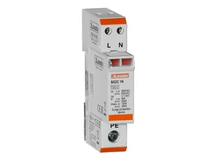 Produktfoto 1 von Lovato, Überspannungsschutz, 1-phasig, 1.5 kV 15 kA DIN-Hutschiene SG2 SG2C