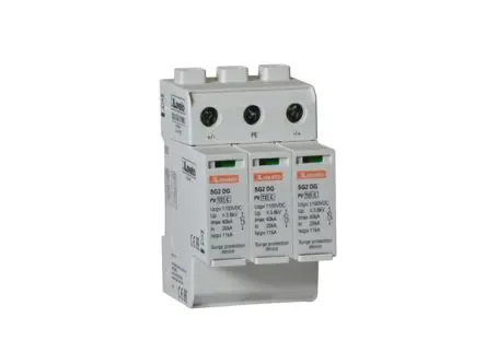 Produktfoto 1 von Lovato, Überspannungsschutz, 3-phasig, 3.8 kV 40 kA DIN-Hutschiene SG2 SG2D