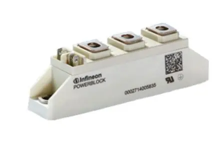 Produktfoto 1 von Infineon Thyristormodul 119 A 1600 V, Gate-Trigger 100 mA 2250 A 1.75 V 1-Pin