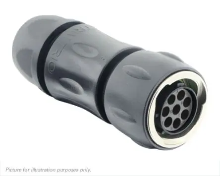Produktfoto 1 von Souriau Sunbank by Eaton UTGX 12 mm Standard Rundsteckverbinder Stecker 8-polig Buchse 10A Kabel IP68, IP69K