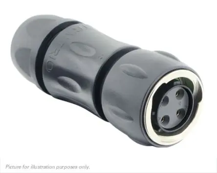Produktfoto 1 von Souriau Sunbank by Eaton UTGX 12 mm Standard Rundsteckverbinder Stecker 4-polig Buchse 16A Kabel IP68, IP69K