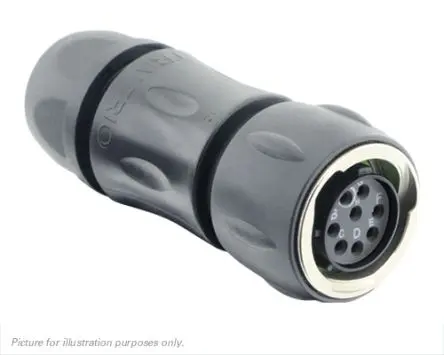 Produktfoto 1 von Souriau Sunbank by Eaton UTGX 12 mm Standard Rundsteckverbinder Stecker 8-polig Buchse 6A Kabel IP68, IP69K
