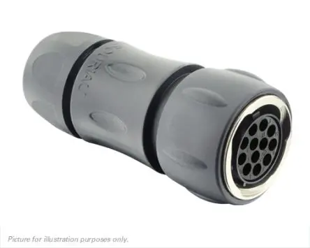 Produktfoto 1 von Souriau Sunbank by Eaton UTGX 14 mm Standard Rundsteckverbinder Stecker 12-polig Buchse 10A Kabel IP68, IP69K