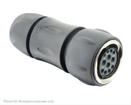 Produktfoto 1 von Souriau Sunbank by Eaton UTGX 14 mm Standard Rundsteckverbinder Stecker 12-polig Buchse 4A Kabel IP68, IP69K
