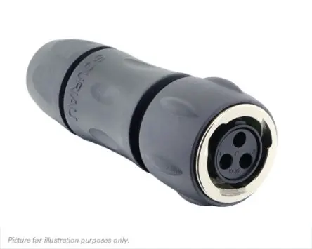 Produktfoto 1 von Souriau Sunbank by Eaton UTGX 10 mm Standard Rundsteckverbinder Stecker 3-polig Buchse 16A Kabel IP68, IP69K