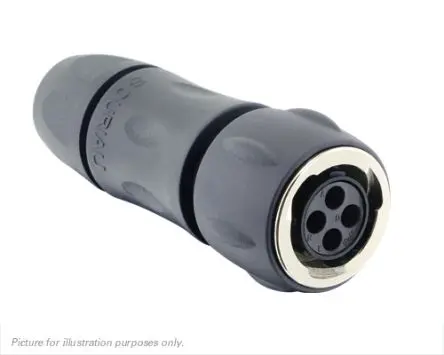 Produktfoto 1 von Souriau Sunbank by Eaton UTGX 10 mm Standard Rundsteckverbinder Stecker 4-polig Buchse 13A Kabel IP68, IP69K