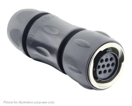 Produktfoto 1 von Souriau Sunbank by Eaton UTGX 12 mm Standard Rundsteckverbinder Stecker 10-polig Buchse 6A Kabel IP68, IP69K