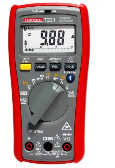 Produktfoto 1 von Sefram 7221 Tragbar Digital Multimeter Echteffektivwert, CAT IV, CAT III 1000 V ac 10 A, 40 mΩ