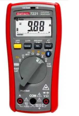 Produktfoto 1 von Sefram 7221 Tragbar Digital Multimeter Echteffektivwert, CAT III, CAT IV 1 kV ac 10 A dc, 40 mΩ