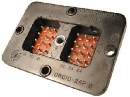 Produktfoto 1 von TE Connectivity DEUTSCH DRC Kfz-Steckverbinder, Schraubanschlussklemme, Kfz-Stiftsockel, Lot, Stecker, 40-polig, Schwarz