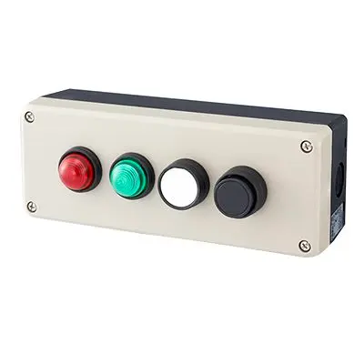 Produktfoto 1 von Idec FB Steuerstation-Gehäuse, 4 x Ø 22 mm, Grau, Polycarbonat, IP65