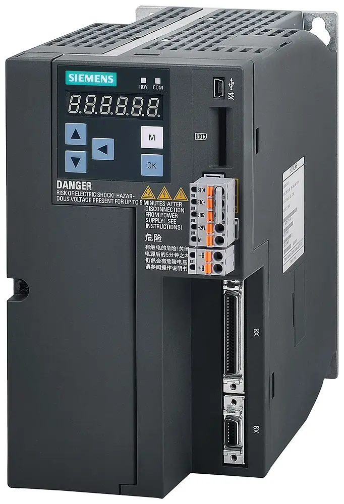 Produktfoto 1 von Siemens 6SL3210 3-Phasen Frequenzumrichter 2.5 kW 240 V 7.5 A 66Hz