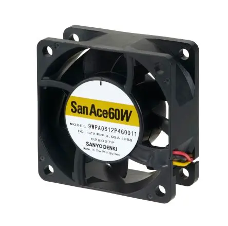 Produktfoto 1 von Sanyo Denki San Ace Axiallüfter, Kugel, 24V dc / 11.04 W 460 mA, 12000 U/min, 53.7 cfm IP68 60 mm 60mm 25 mm