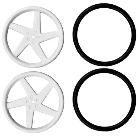 Kitronik Kitronik Paar 5-Speichen-Räder – Weiß