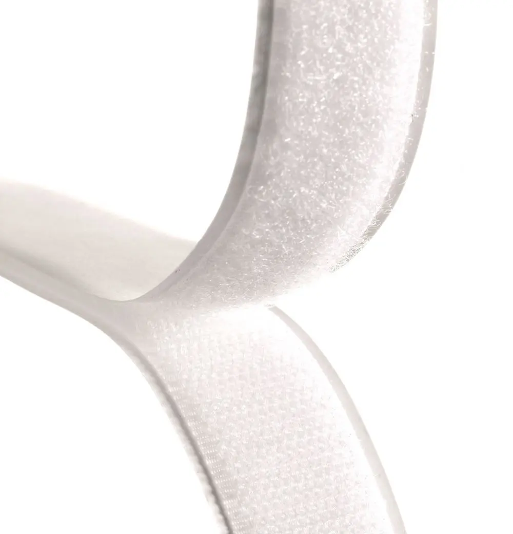 Produktfoto 1 von RS PRO Doppelseitig - Haken und Schlaufen Klettband, 50mm x 5m, Weiß
