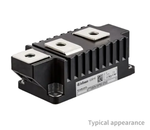 Produktfoto 1 von Infineon Thyristormodul 635 A 1600 V, Gate-Trigger 250 mA 19800 A 1.37 V 7-Pin