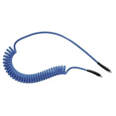 Produktfoto 1 von PREVOST 8 m PUS Polyurethan Spiralschlauch Blau, Innen-Ø 5 mm, 8 bar 70 °C -15 °C