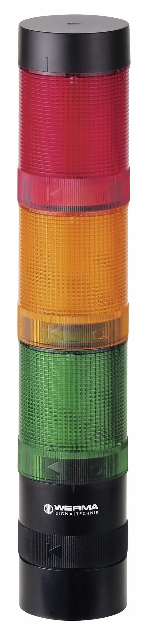 Werma KombiSIGN 40 LED Signalturm 3-stufig Linse Rot/Grün/Gelb + Blinkend, Dauer 215mm