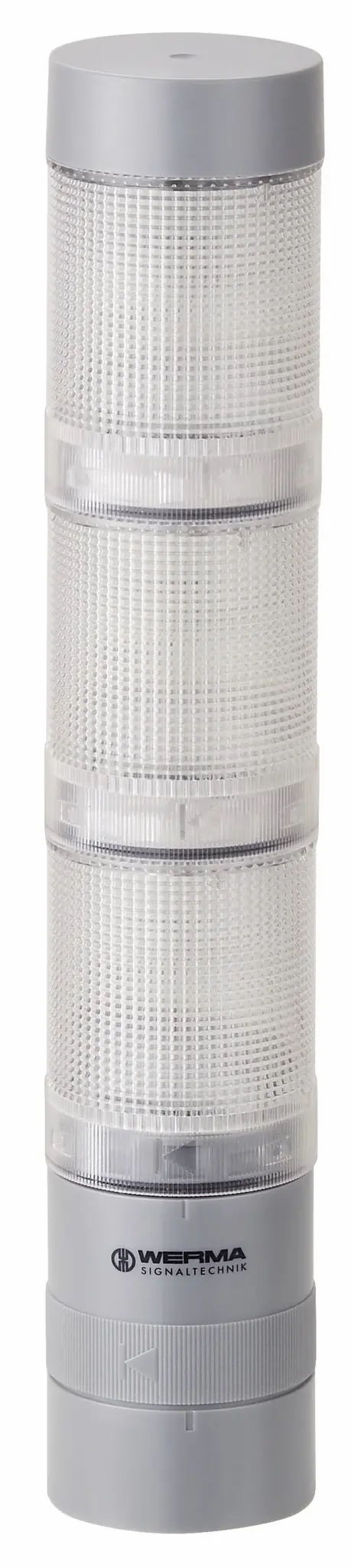Produktfoto 1 von Werma KombiSIGN 40 LED Signalturm 3-stufig Linse Klar LED Rot/Gelb/Grün + Blinkend, Dauer 214mm