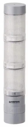 Produktfoto 1 von Werma KombiSIGN 40 LED Signalturm Keine Summer-Komponente 3-stufig Linse Klar 24V Dauer, Blinkend Wand, Basis 214 mm