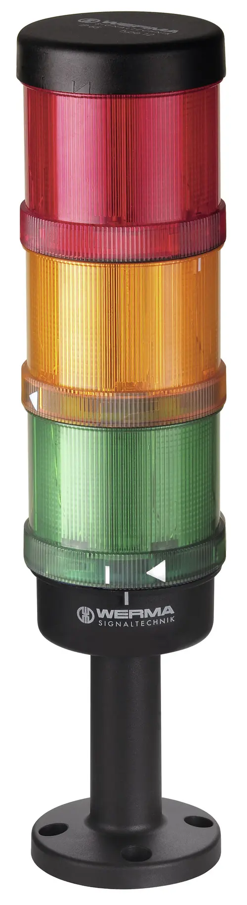 Produktfoto 1 von Werma KombiSIGN 72 LED Signalturm 3-stufig Linse Rot/Grün/Gelb LED Rot/Gelb/Grün + Blinkend, Dauer 212mm