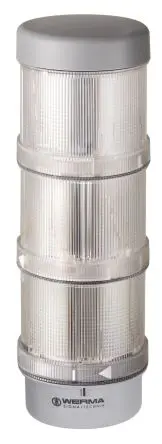 Produktfoto 1 von Werma KombiSIGN 72 LED Signalturm Keine Summer-Komponente 3-stufig Linse Gelb, Rot, Grün 24V Blinkend Basis 212 mm