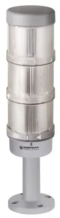 Produktfoto 1 von Werma KombiSIGN 72 LED Signalturm Keine Summer-Komponente 3-stufig Linse Rot, Gelb, Grün 24V Blinkend Basis 299 mm