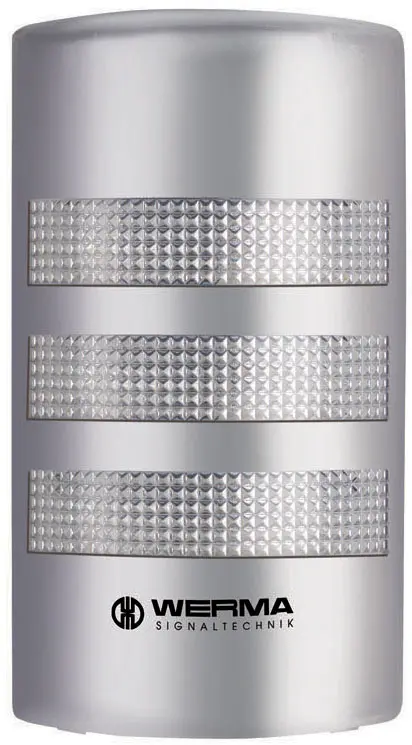 Produktfoto 1 von Werma FlatSIGN LED Signalturm 3-stufig Linse Rot/Grün/Gelb + Summer