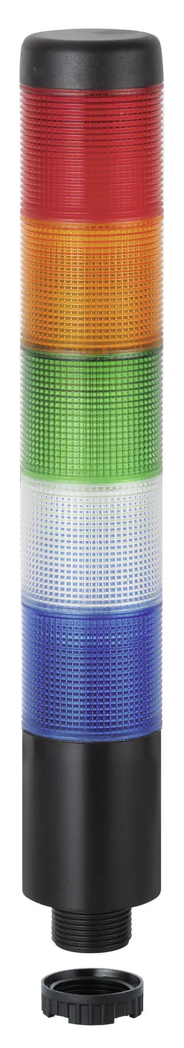 Produktfoto 1 von Werma Kompakt 37 LED Signalturm 5-stufig Linse Blau, Transparent, Grün, Rot, Gelb 243mm