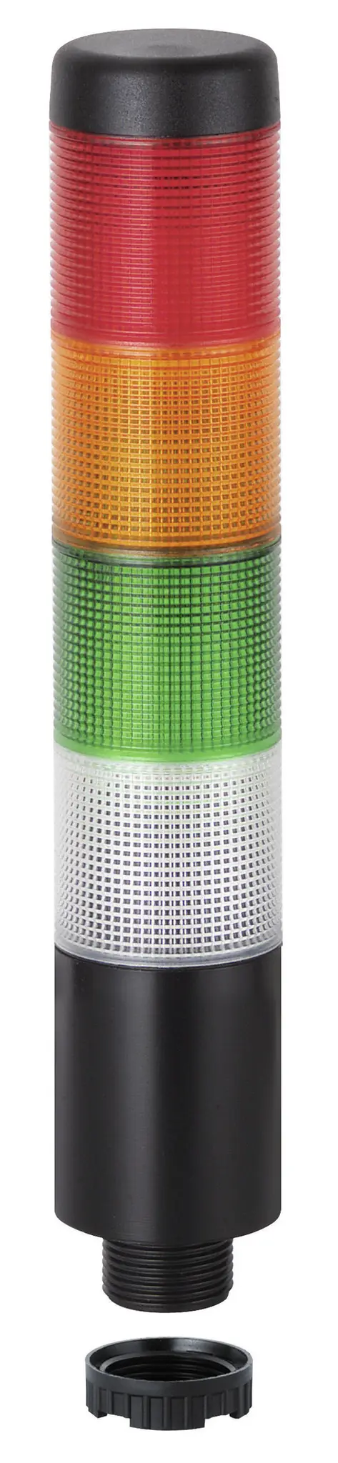 Produktfoto 1 von Werma Kompakt 37 LED Signalturm bis 4-stufig Linse Blau, Grün, Rot, Gelb LED Rot/Gelb/Grün + Summer 209mm