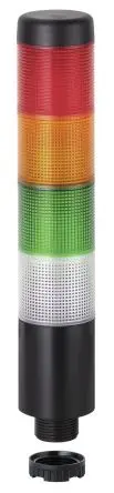 Produktfoto 1 von Werma Kompakt 37 LED Signalturm bis 4-stufig Linse Blau, Grün, Rot, Gelb LED Rot/Gelb/Grün + Summer 209mm