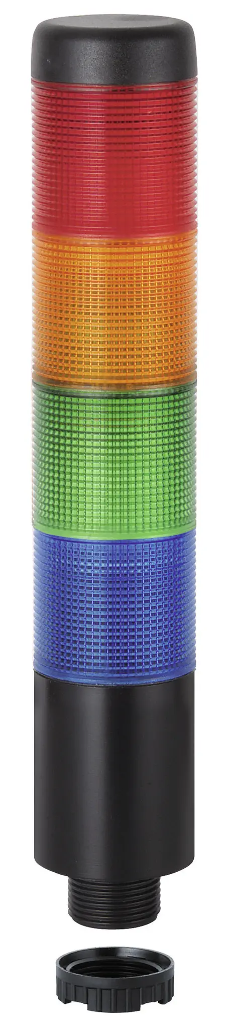 Produktfoto 1 von Werma Kompakt 37 LED Signalturm bis 4-stufig Linse Blau, Grün, Rot, Gelb + Dauer 209mm