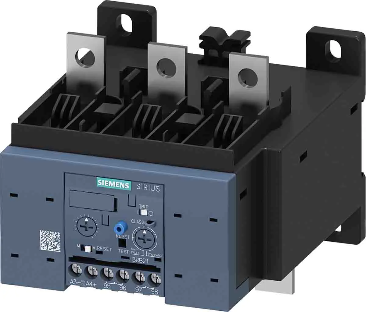 Produktfoto 1 von Siemens 3RB2 Überlastrelais, / 50 to 200 A 1 Schließer/1 Öffner / 200 A 3P, 119 mm x 120 mm