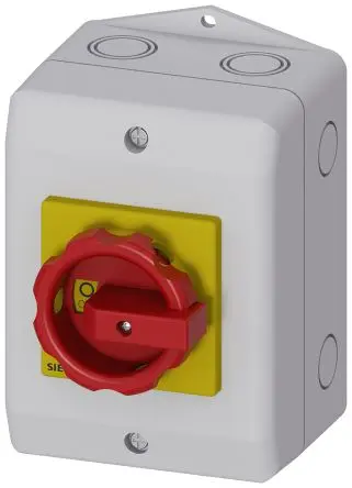 Produktfoto 1 von Siemens 3LD Trennschalter 4-polig Feststehend 16A 7.5 kW IP65