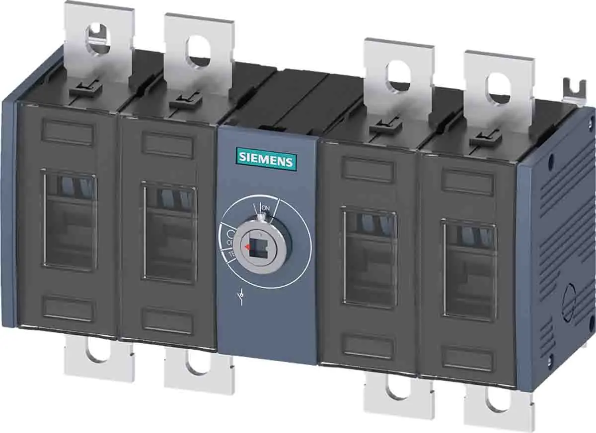 Siemens SENTRON Trennschalter / 4-polig 500 A 400 A offen, 3 Sicherungsgröße