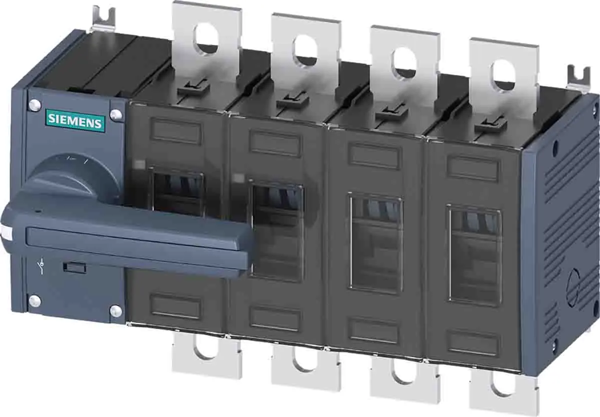 Siemens SENTRON Trennschalter / 4-polig 500 A 400 A offen, 3 Sicherungsgröße