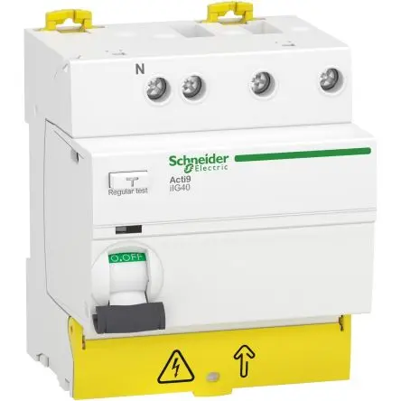 Produktfoto 1 von Schneider Electric Acti9 iIG40 FI-Schutzschalter, 3+N-polig, 63A, 30 mA Typ AC Acti9 EN/IEC 61008-2-1