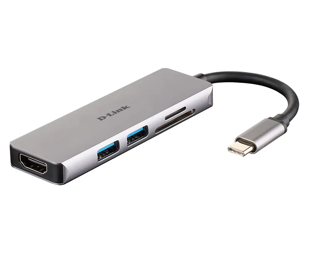 Produktfoto 1 von D-Link, USB 3.0 USB-Hub, 2 USB Ports, USB C, USB, 96 x 29 x 9mm