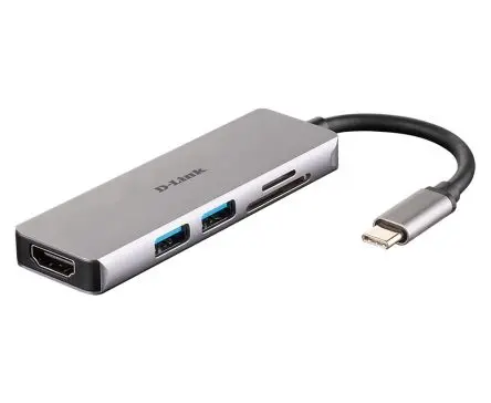 Produktfoto 1 von D-Link, USB 3.0 USB-Hub, 2 USB Ports, USB C, USB, 96 x 29 x 9mm