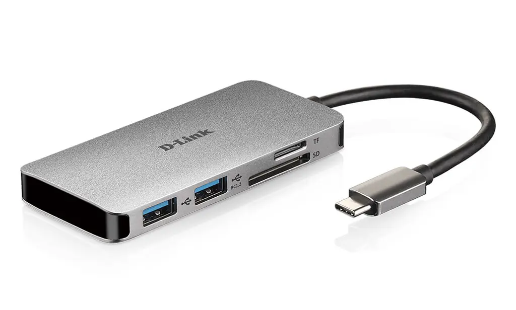 Produktfoto 1 von D-Link, USB 3.0 USB-Hub, 2 USB Ports, USB C, USB, 95 x 45 x 11mm