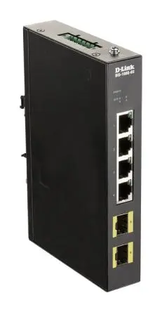 Produktfoto 1 von D-Link 6-Port Industrial Gigabit Unmanaged Switch with SFP Ports Schalter 4-Port Unmanaged 20Gbit/s