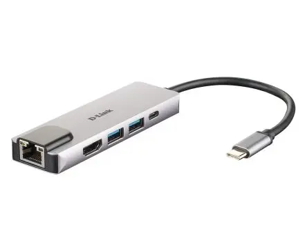 Produktfoto 1 von D-Link, USB 3.0 USB-Hub, 2 USB Ports, RJ45, USB T: 11 mm H: 31 mm B: 103mm