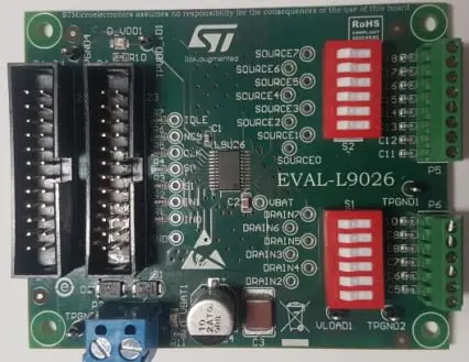 Produktfoto 1 von STMicroelectronics L9026 Evaluierungsplatine, EVAL-L9026-YO Motortreiber, für L9026-YO-TR