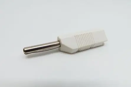 Produktfoto 1 von Deltron 4 mm Stecker Weiß Bananenstecker, Kontakt Nickel, 50V 16A, Schraubanschluss